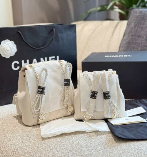 CHANEL Chanel Duma Double Pocket Diamond Grid Little Frog Backpack Shoulder Bag - Image 9