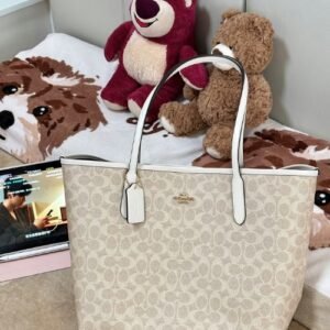Coach Women's Bag City Classic Vintage Flower Handheld Tote Bag Shopping Bag Single Shoulder Women's Bag Large Capacity