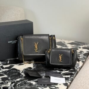 Saint Laurent YSL nolita mini shoulder crossbody chain bag with diamond grid pattern