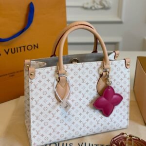 Yiweidian Women's Handheld Tote Bag with Monogram Pattern Fashion Versatile New Style