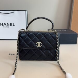Chanel 24S new women's bag black gold Trendy cc handle hand-held shoulder crossbody bag