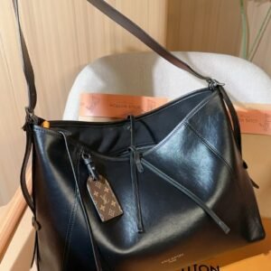 LV women's bag new cargo all MM dark black warrior single shoulder crossbody bag