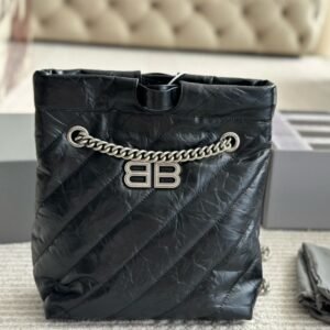 Balenciaga Brand Logo Handheld Cross Shoulder Bag Medium Women's Black