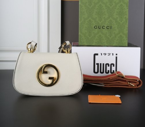 Gucci Blondie canvas patchwork leather hand-held shoulder crossbody bag