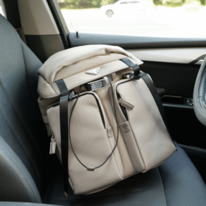 Prada men's Re Nylon leather trimmed backpack