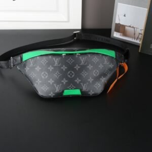 Louis Vuitton Men's Waist Bag Crossbody Bag Monogram Canvas Bamboo Green Leather Edging New Style