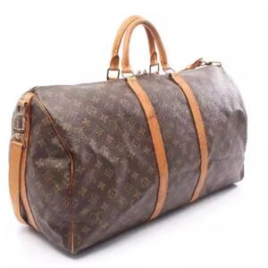 Louis Vuitton Keepall 50 men's travel bag, coated/waterproof canvas handbag