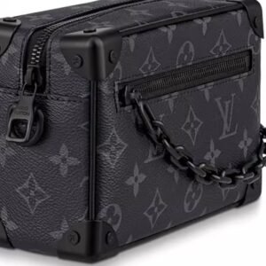 Louis Vuitton men's black leather backpack, new style