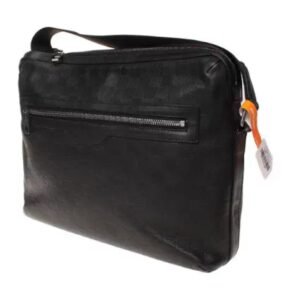 Louis Vuitton black leather men's messenger bag