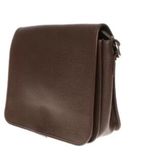 Louis Vuitton fashionable brown leather men's messenger bag made of cowhide