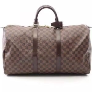 Louis Vuitton Keepall 50 men's travel bag, coated/waterproof canvas handbag